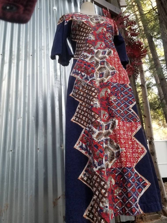 70s 1970 left an dress loungewear cozy boho hippi… - image 7