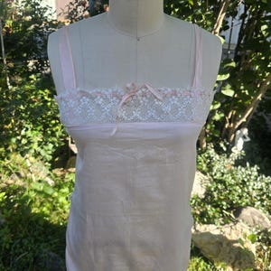 1920s 20s boudoir lingerie slip soft cotton and lace cozy loungewear camisole