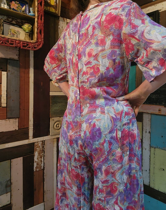 Pastel 90s Indian cotton jumpsuit volup size - image 6