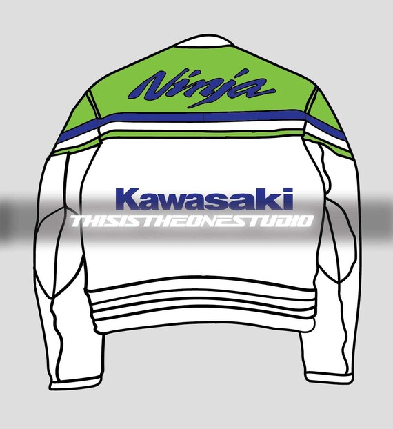 40th Anniversary Kawasaki Ninja Leather Biker Jacket - Etsy