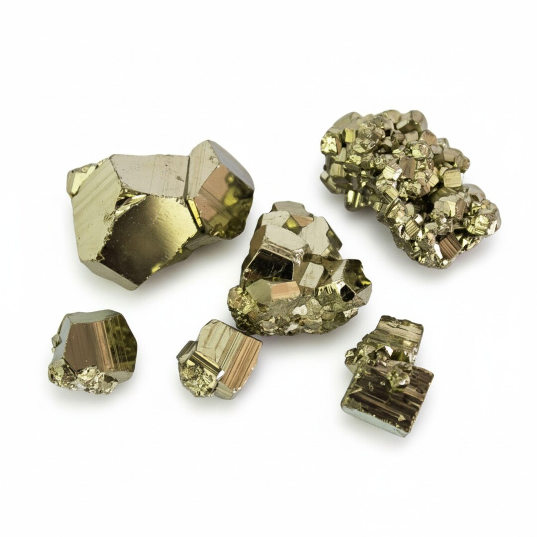 Natural Pyrite Crystal From Peru - Pack 5 or 6 Units - Cubic ...