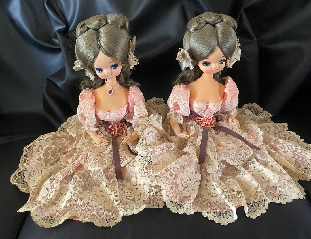 Adorable Twin Sisters Antique Bed Dolls - Etsy