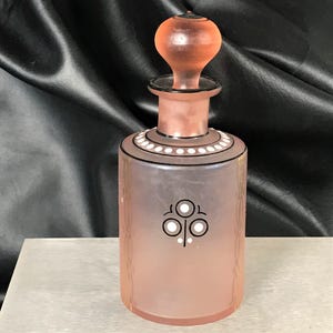 Rose Pink Czech&quot;Czechoslovakian&quot;Perfume Bottle