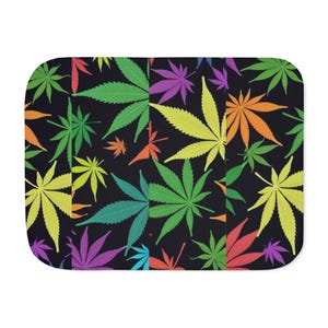 Pride Marijuana Sherpa Blanket, Two Colors
