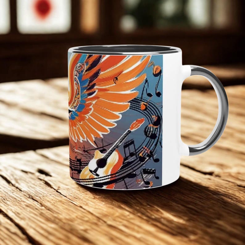 Taza Melodías Fieles - Dedica tu amor a Dios a través de la música - Taza de café de cerámica de 325 ml imagen 1