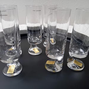 Set of Six Vintage Joe Colombo Smoke Glasses, in Collaboration with Arnolfo di Cambio, Italy 1980's
