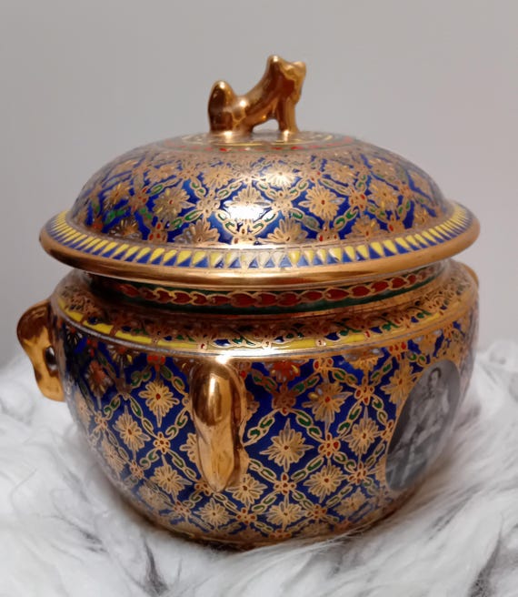 ケース付 Hand Painted in Thailand ティー まとめ 7点 セット ポット