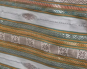 Traditional Indonesian Sparkly Vintage Handwoven and Embroidered Textile, Indonesia 2000's