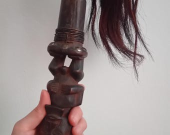 Vintage Basonge (Songye) Fly Whisk, Beautifully Handmade from Congo, 1950's