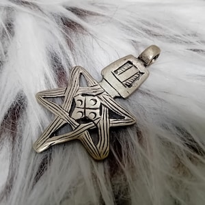 Antique Tribal Silver Ethiopian David Pendant, Early Twentieth Century