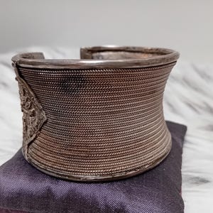 アンティーク シルバー モン族山岳民族ブレスレット、1900 年代