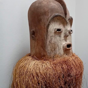 Antique African Large Ceremonial Tribal Dance Mask from The Congo, 1800&#39;s Central Africa