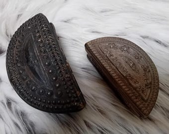 Two Very Old Lao Silver Betel Nut Containers/Medicine Boxes, Laos Southeast Asia 1800's