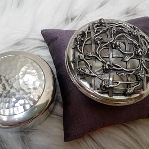 Indonesian Vintage Incense Burner/Pot Pourri Holder (Silver Plated) & Bangatin Box, Indonesia 2000&#39;s
