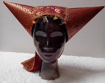 Indonesian Ethnic Vintage Traditional Ceremonial Wedding Head Dress, Indonesian Archipelago Second Half Twentieth Century