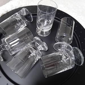 Joe Colombo Set of Six Original Vintage Smoke Glasses for Red Wine, in Collaboration with Arnolfo di Cambio Italy 1960's