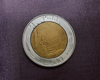 500 リラ 1988 イタリア **エラー**レア - Etsy 日本