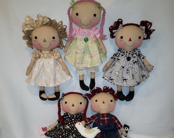 Life on the Farm – Primitive Raggedy Cloth Doll PDF Pattern by Homespun from the Heart HFTH231