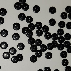 Black Matte buttons 3/8" for Raggedy Cloth dolls craft projects, Doll making supplies, wholesale, Homespun from the Heart patterns and dolls