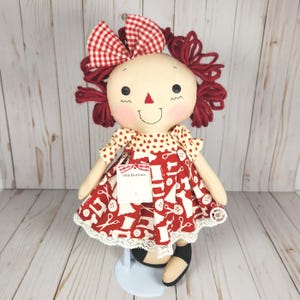 Primitive Raggedy Cloth Doll Pattern, The Sewing Room Dolls Pattern, HFTH215