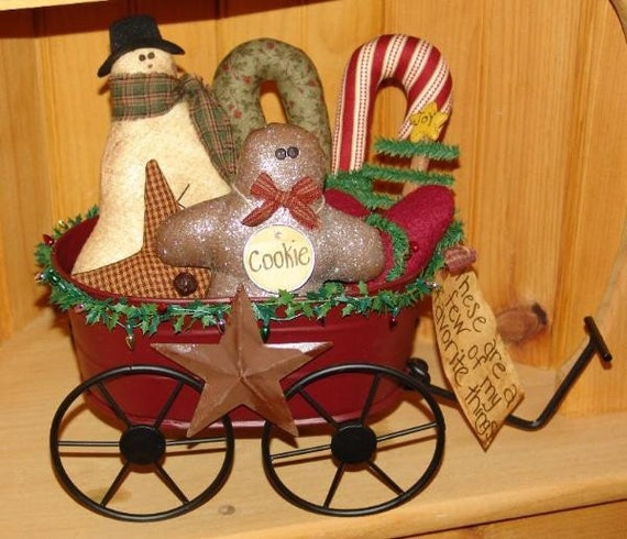 Christmas Decor Doll and Ornaments Pattern, Christmas pattern, Bowl Fillers, Primitive Sewing Pattern, HFTH105