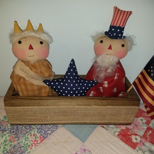 Primitive Americana Patriotic pattern | Uncle Sam Lady Liberty pattern | Home Decor | Primitive Americana homespun From The Heart | HFTH224