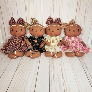 Gingerbread Cookie doll for your Holiday decorating and gift giving, uniquely handmade, Homespun from the Heart dolls