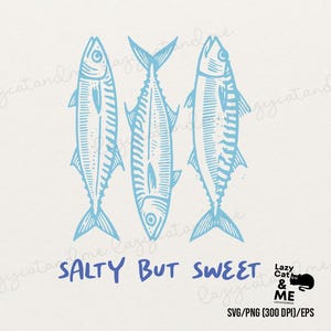 Garabatos de peces de mar de playa de verano dibujados a mano SVG PNG EPS archivos de corte