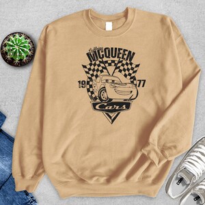 Lightning McQueen Cars Sweatshirt, Cars Birthday Shirt, Disney Pixar Cars Gift Tee, Lightning McQueen Graphic Sweatshirt, Kids Cars Party image 4