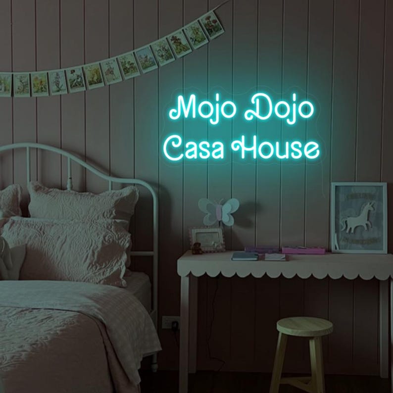 Mojo Sign Mojo Dojo Casa House Neon Sign, Movie Wall Sign, Bedroom Decoration ...
