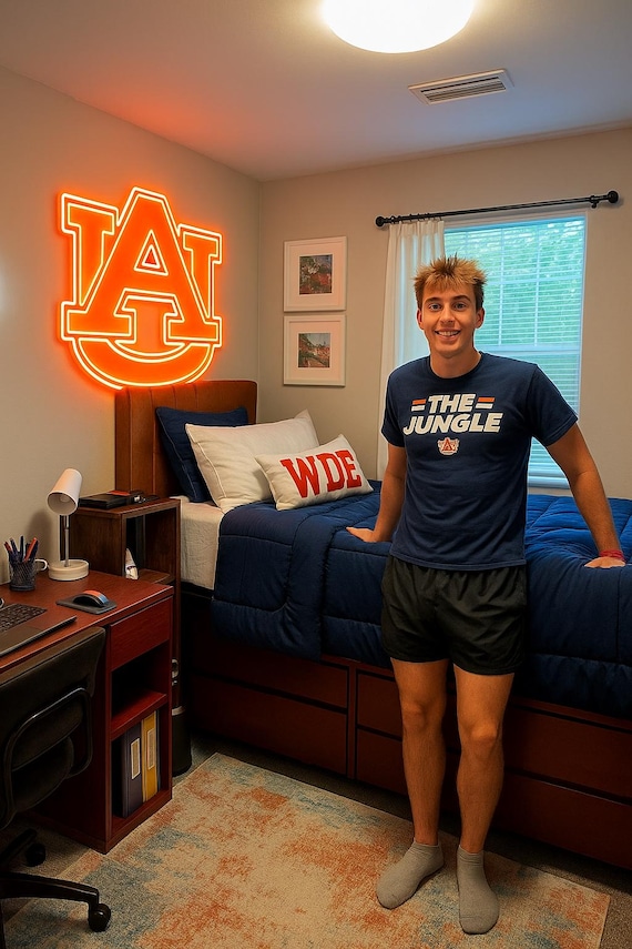 Custom College Name Neon Sign for Dorm & Kids Room – Personalized LED Wall Decor, Back to School Gift