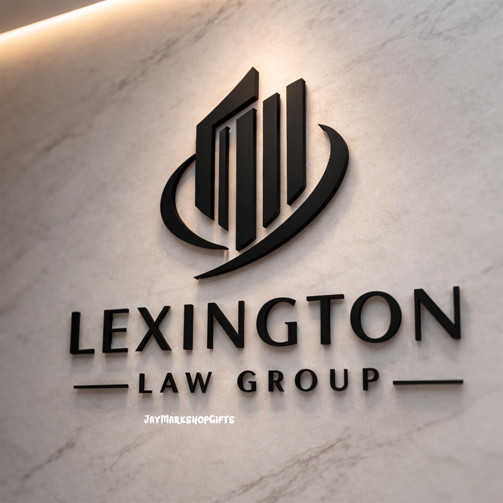 Custom 3D Acrylic Logo Sign – Luxury Law Offices, Reception Wall Decor ...