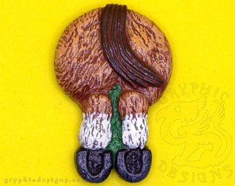 Horse Butt with Socks Handmade Magnet in Bay, Chestnut, Palomino, Black, or Gray