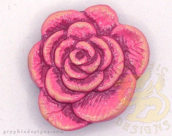 Pink Rose Hand Crafted Beautiful Flower Magnet