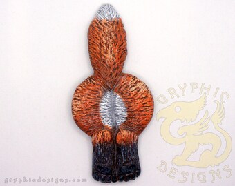 Red Fox Butt Handmade Humorous Magnet