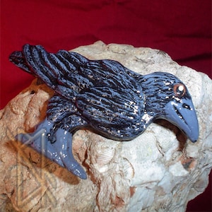 Hand Crafted Raven Pin