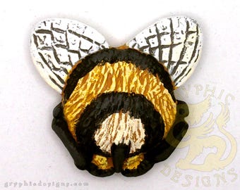 Aimant humoristique fait main de mégot d'abeille