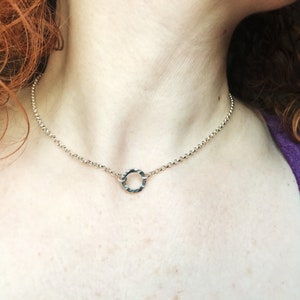 Dainty Sterling Silver Circle Necklace: Delicate Layering Jewelry Made to Order