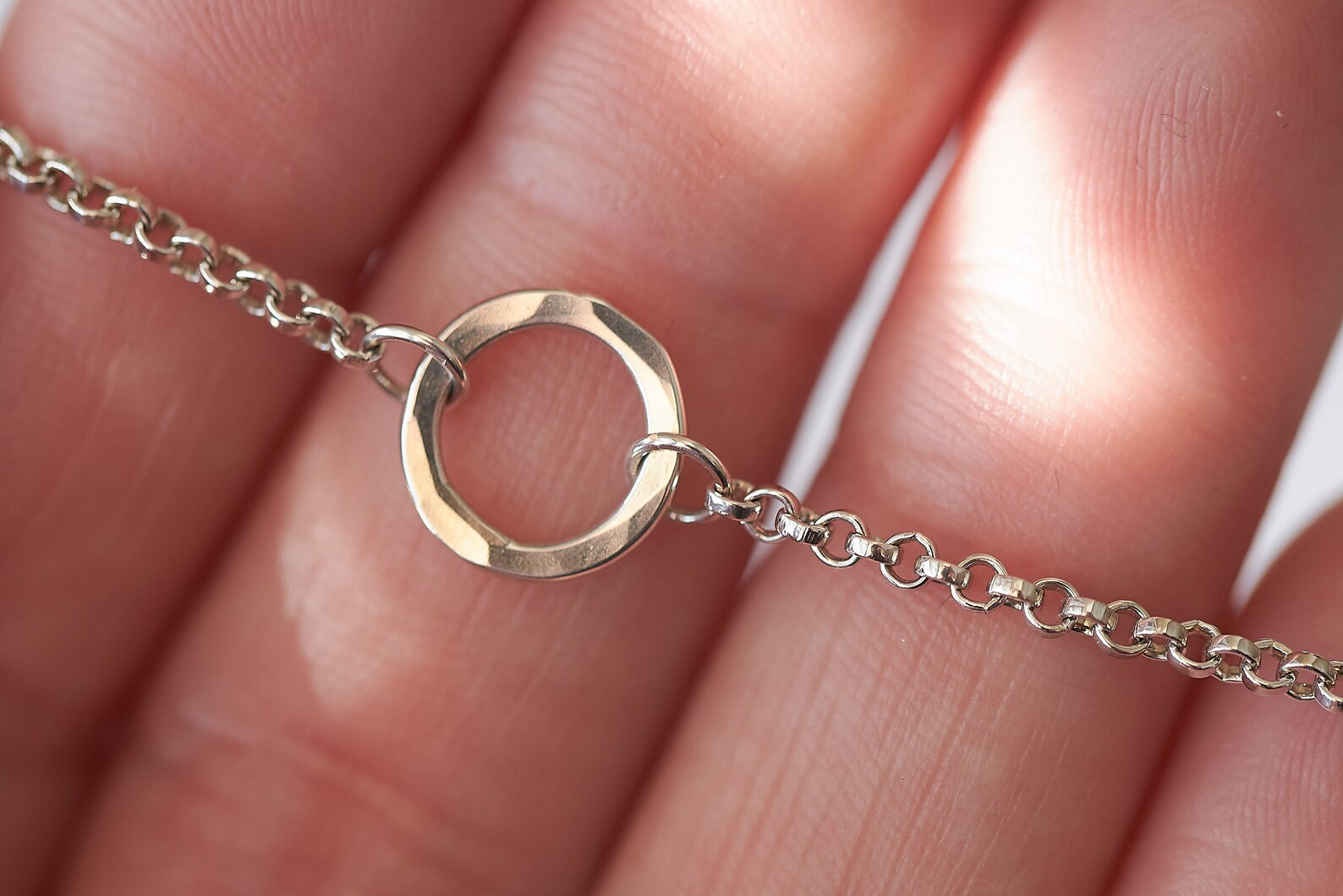 Dainty Circle Necklace Open Circle Necklace Karma Necklace Etsy