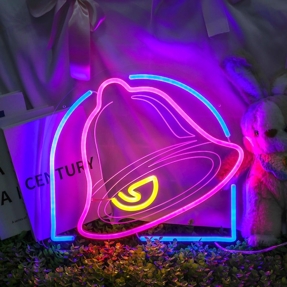 Taco Bell Neon Sign, Taco Lover Gift Idea, Funny Decor, Foodie Gift, Game Room Decor, Taco Hoodie, Food Gifts, Junk Food, Christmas gifts