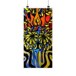 Blooming Skull Poster Print | Digital Giclée Print of Original Artwork by Aaron Dugan