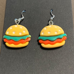 Cheeseburger Dangle Earrings