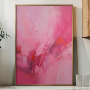 Blossom Energy | Abstraktes Kunst-Poster in Pink & Rot | Modernes Premium Poster für Wohn- und Arbeitsräume