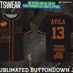 Tow Mater Fully Sublimated Button Down Jersey