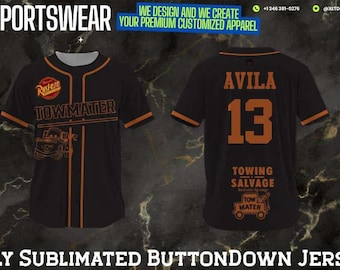 Tow Mater Fully Sublimated Button Down Jersey