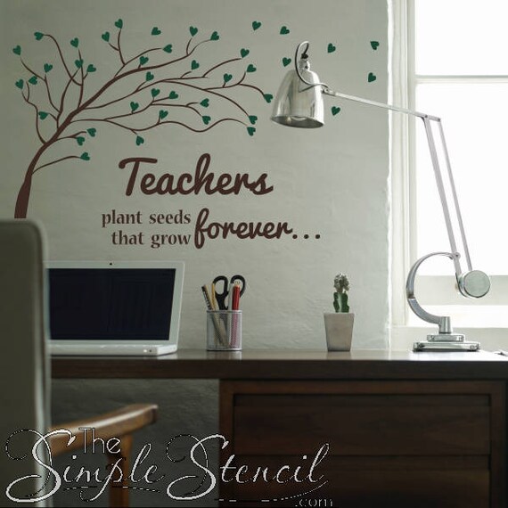 Teachers Plant Seeds That Grow Forever Vinyl Wall Quote For