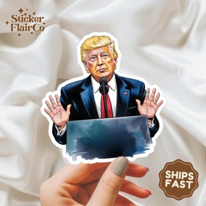 Funny Donald Trump President Sticker President Meme Political MAGA Vinyl Decal