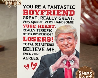 Funny Trump Valentine&#39;s Day Card For Boyfriend
