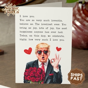 Lustige Trump-Valentinstagskarte: Verspielte Liebesbotschaft
