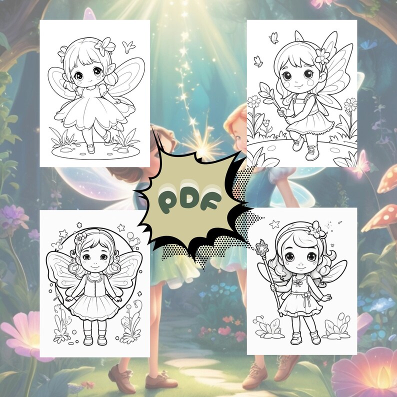 Printable Fairy Coloring Book 21 Fairy to Download & Print for Children